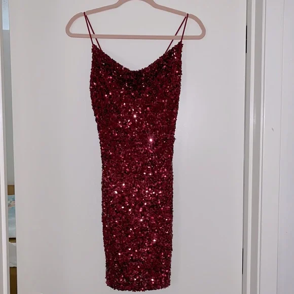 Dresses Red Sequin Dress From Italy Poshmark